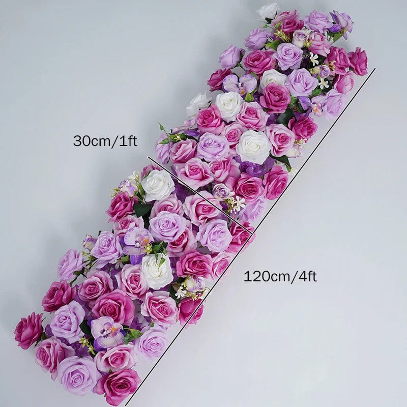 WeddingStory Shop 120x30cm flower Silk Purple Wedding Flower Arrangement