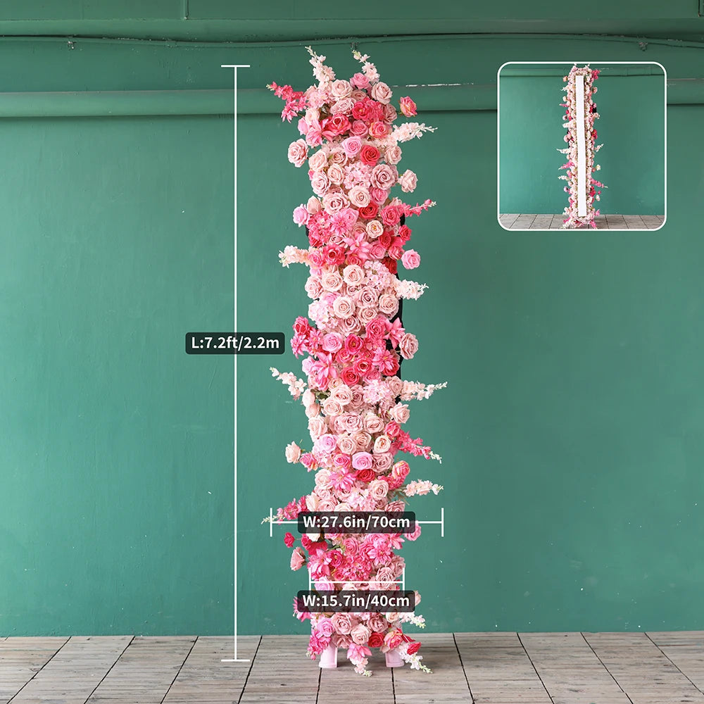 Pink flowers Artificial Decoration Luxury Rose Delphinium Flower Arrangement