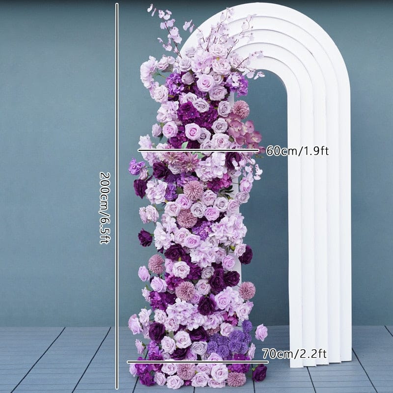 WeddingStory Shop 200x70cm flower rowB Purple Backdrop Arch Decor 5D Floral Arrangement