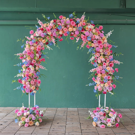 Luxury Purple Pink Blue Series Artificial Flower Runner