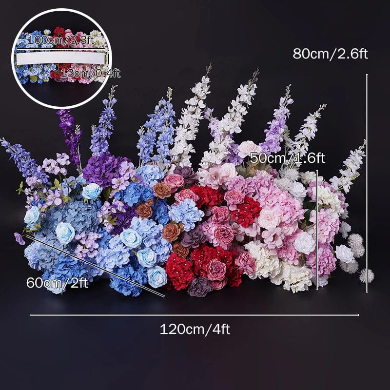 WeddingStory Shop Event Decor 120x60cm flower row Multicolored Wedding Flower Arrangement