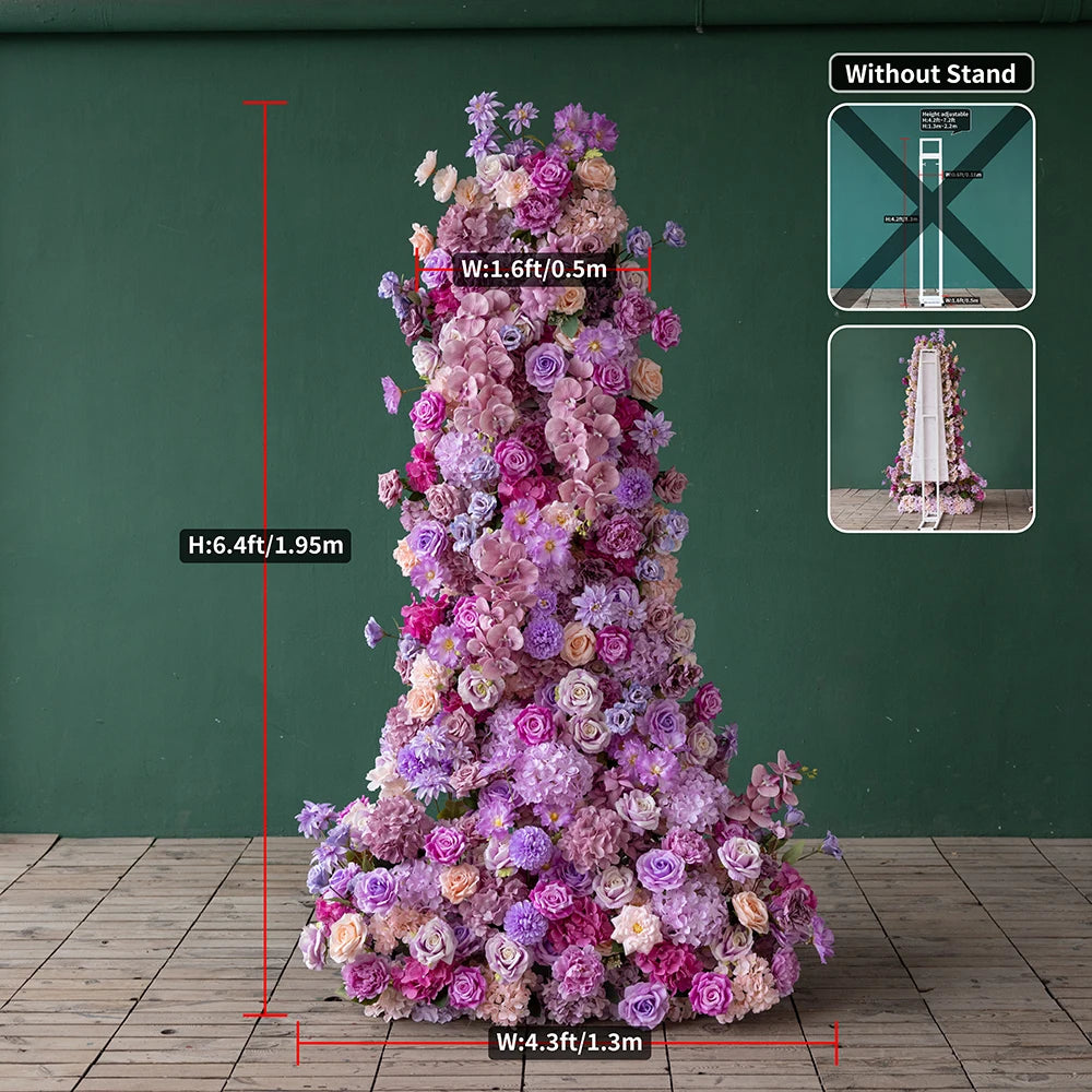 Wedding Floral Arrangements Customized Purple Series Rose Hydrangea Orchid