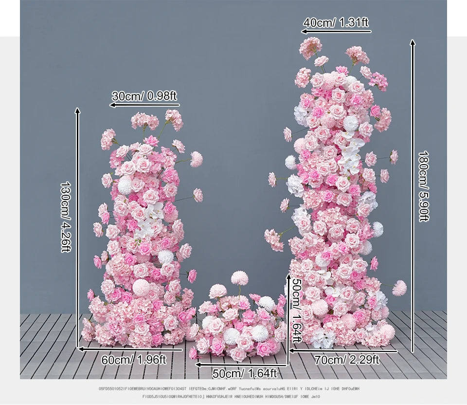 Marshmallow pink Silk Flowers Arrangements