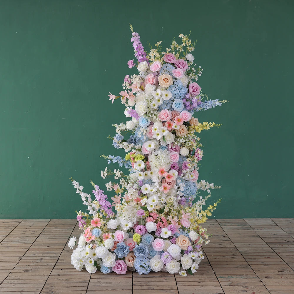 Marshmallow color Artificial Flower Runner for Wedding Backdrop