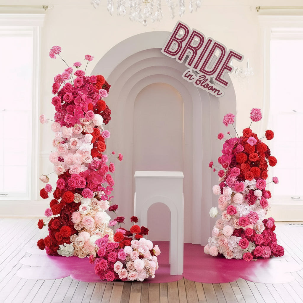 Hot Pink Rose Wedding Backdrop