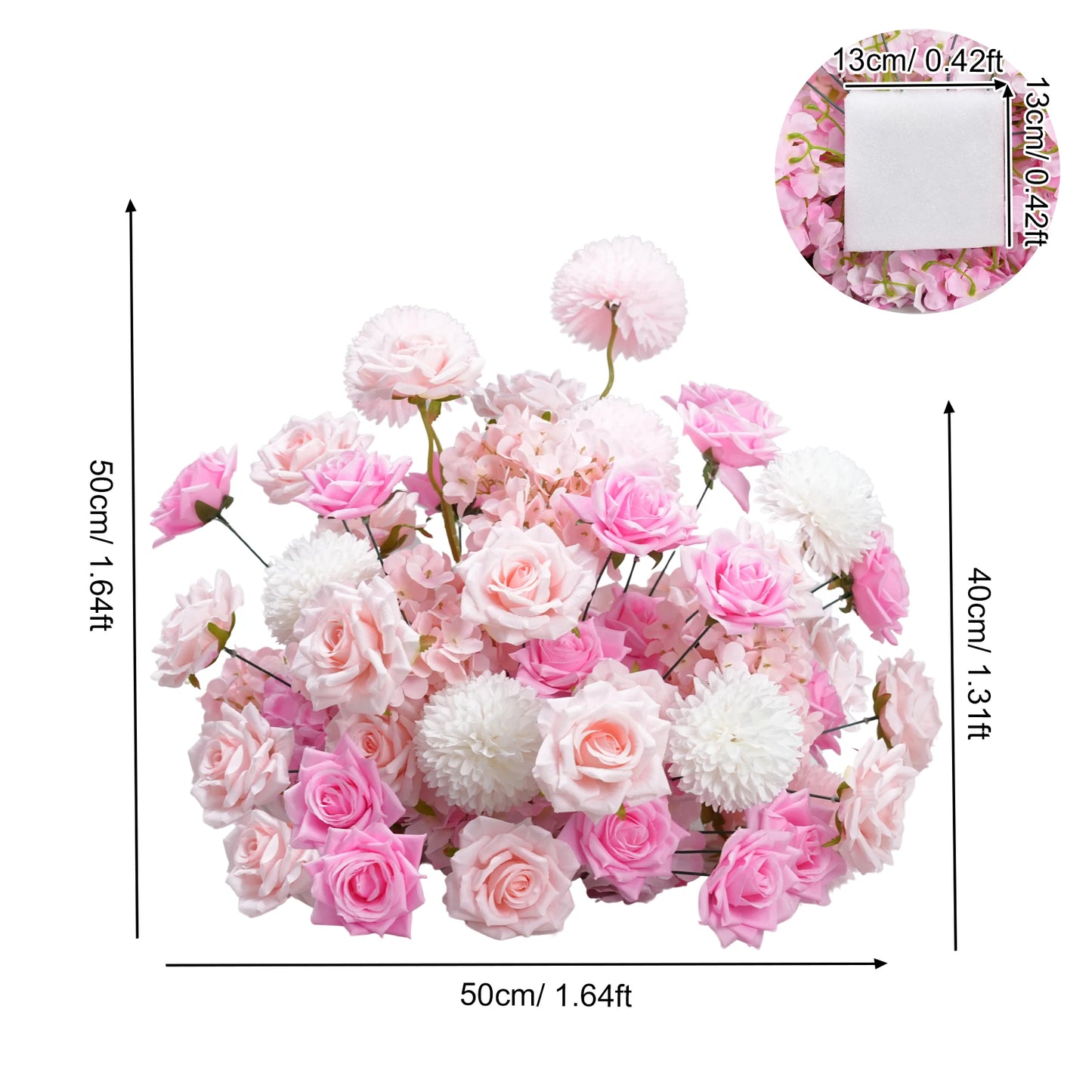 Marshmallow pink Silk Flowers Arrangements