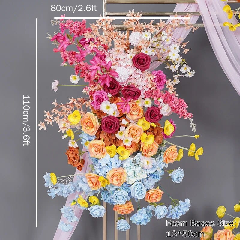 WeddingStory Shop 110x80cm hang flower Colorful Floral Arrangement For Wedding Backdrop