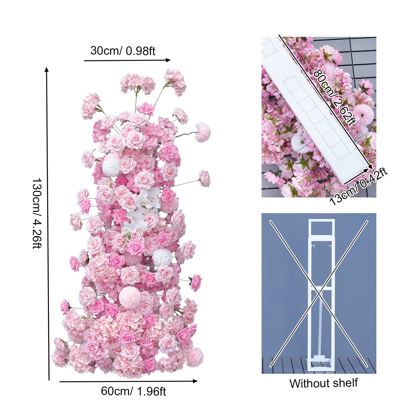 Marshmallow pink Silk Flowers Arrangements