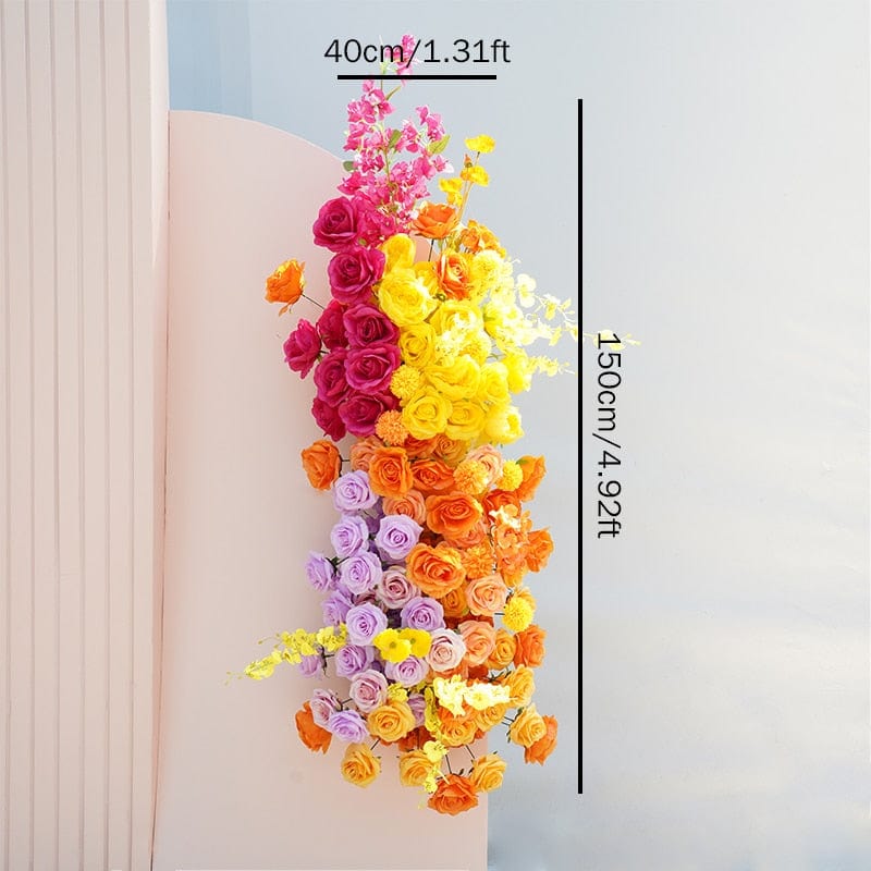 WeddingStory Shop 150x40cm hang flower Multicolor Artificial Flower Arch Decor