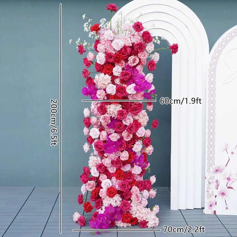WeddingStory Shop 200x70cm flower row Wedding Backdrop Floral Arrangement  Rose Hydrangea