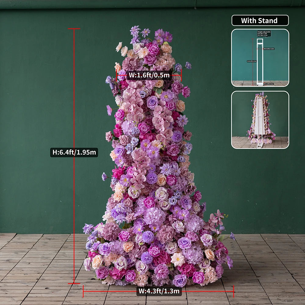 Wedding Floral Arrangements Customized Purple Series Rose Hydrangea Orchid