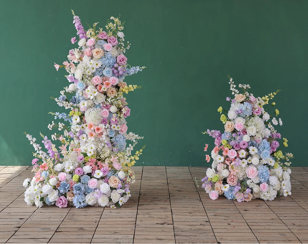 Marshmallow color Artificial Flower Runner for Wedding Backdrop