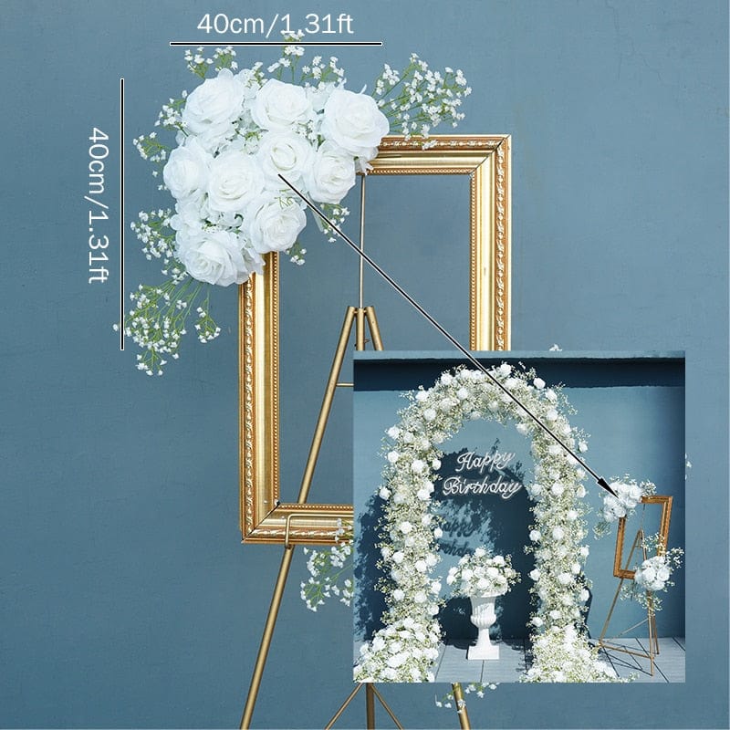 WeddingStory Shop 40x40cm sign flower Luxury White Babysbreath artificial flowers for Arch Decoration