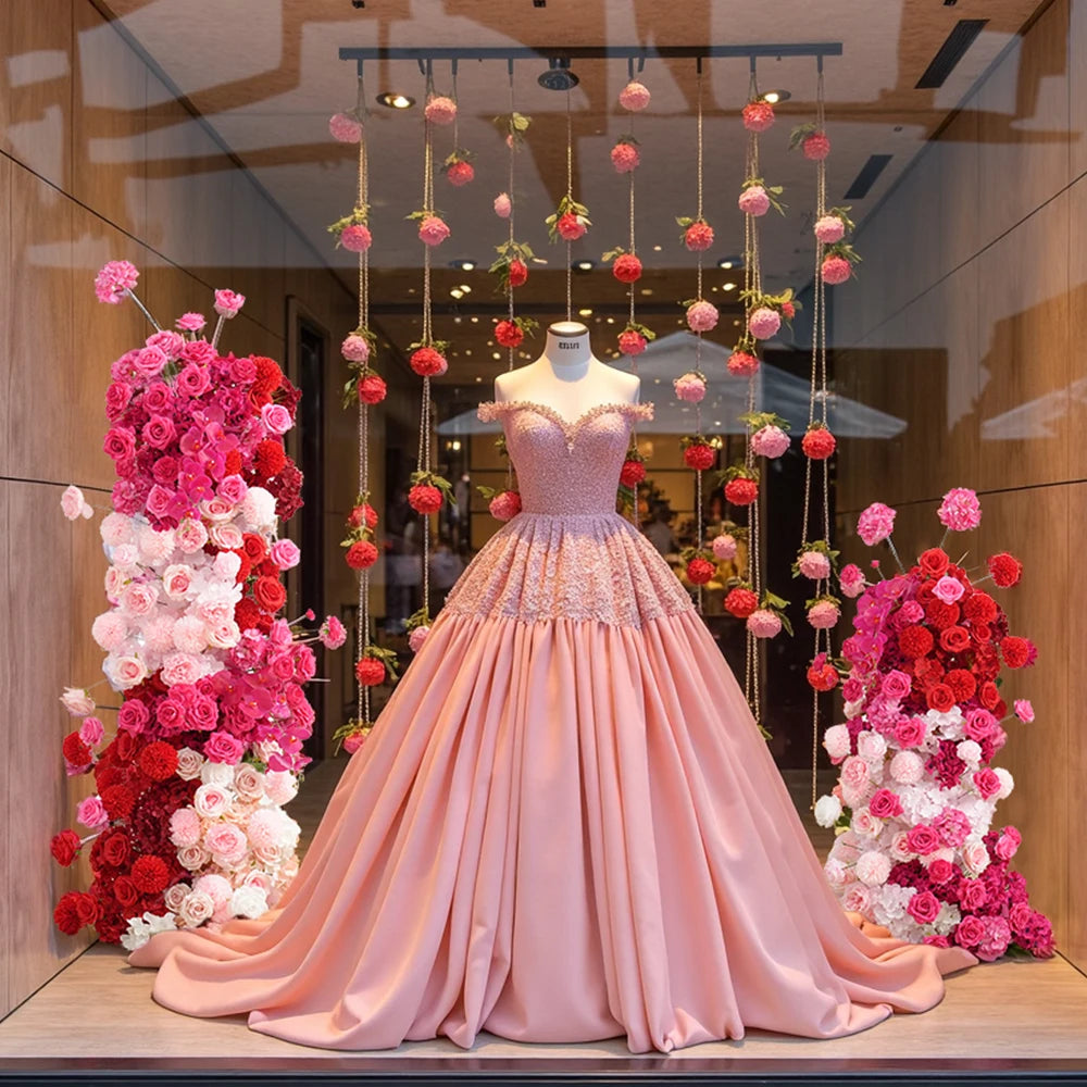 Hot Pink Rose Wedding Backdrop