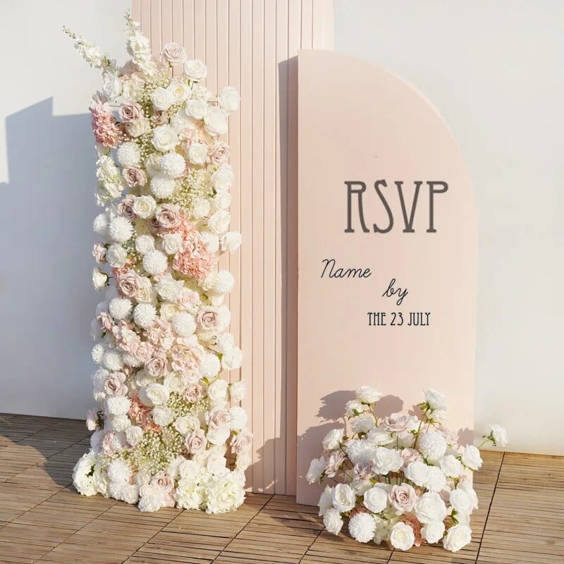 WeddingStory Shop 5D Wedding Backdrop Floral Arrangement Beige