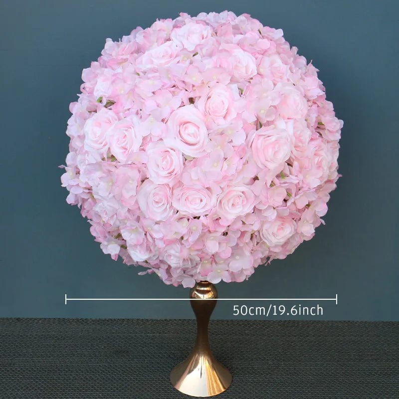 WeddingStory Shop 50cm table flower ball Pink Rose Floral Arrangement - Perfect for Centerpieces, Arch Decor, and More!