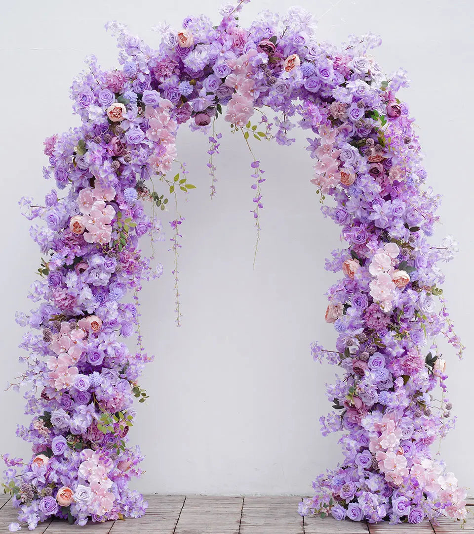 Purple Roses Cherry Blossom Series Wedding Backdrop Arch