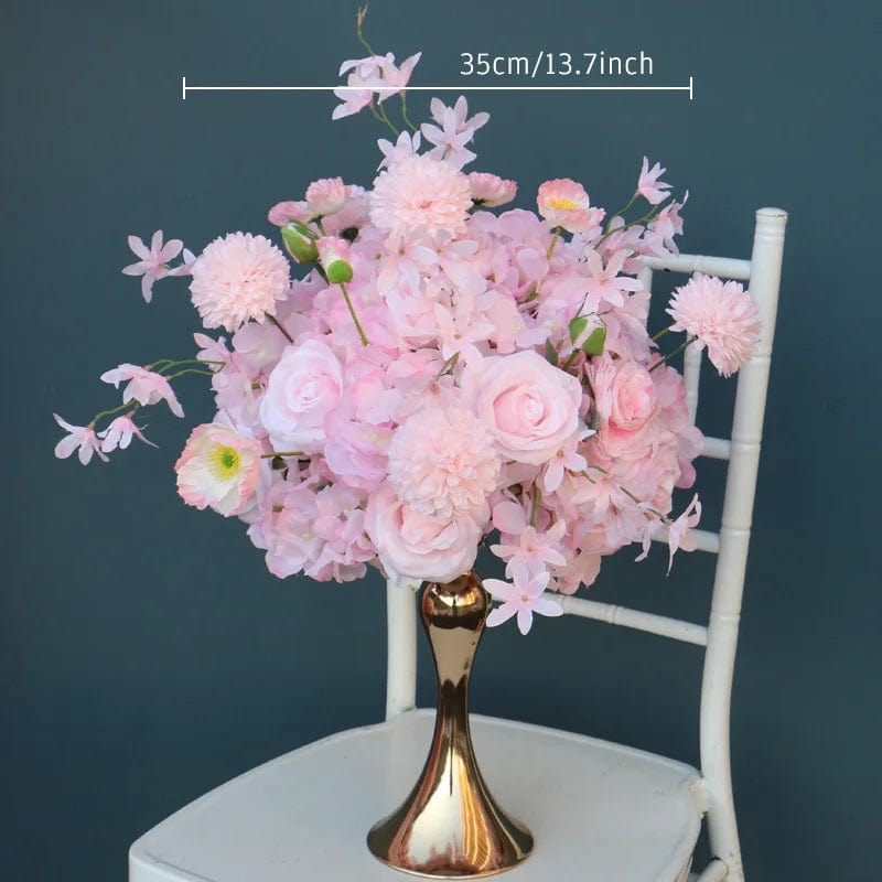 WeddingStory Shop 35cm flower ball Pink Rose Floral Arrangement - Perfect for Centerpieces, Arch Decor, and More!