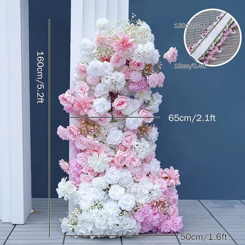 WeddingStory Shop 160x50cm flower row BabyBreath Rose Floral Arrangement Decor