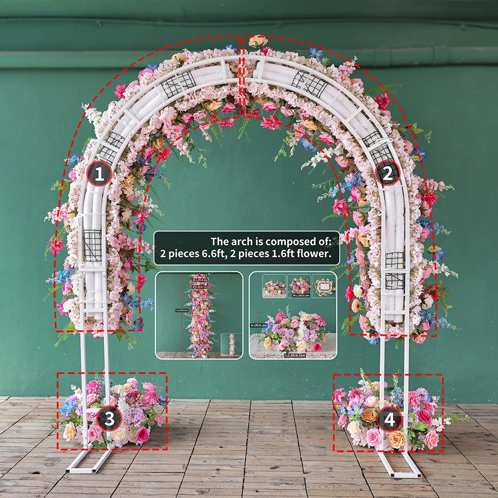 Luxury Purple Pink Blue Series Artificial Flower Runner