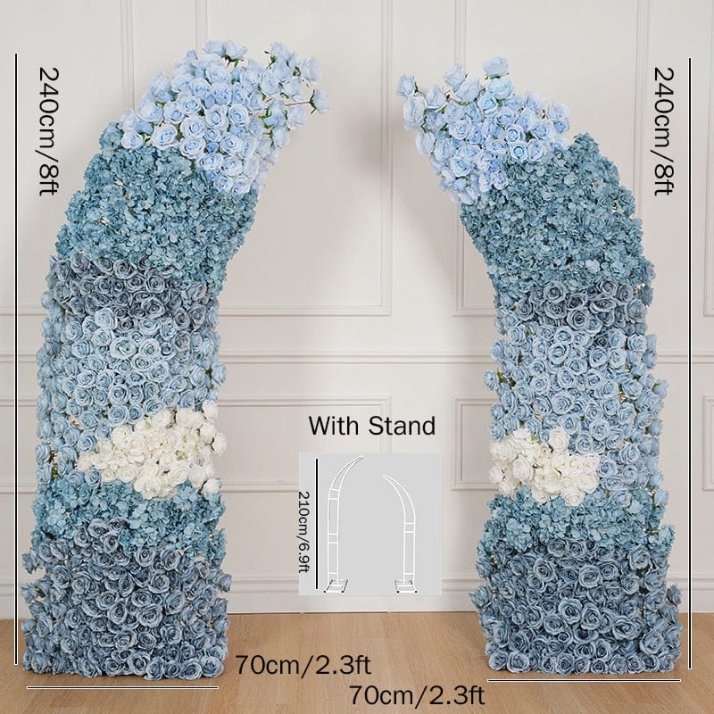 WeddingStory Shop Flowers and arch Ready Arch and flower Decoration White and Blue