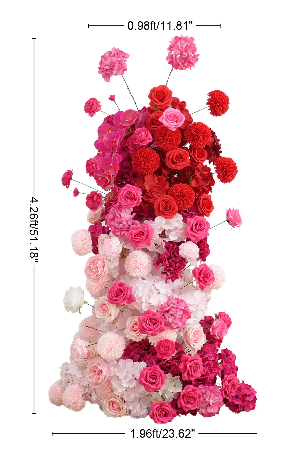Hot Pink Rose Wedding Backdrop