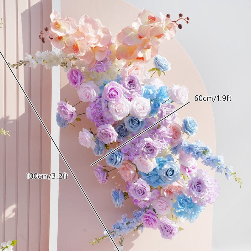 WeddingStory Shop 100x60cm hang flower Pink Blue Purple roses flower arrangement