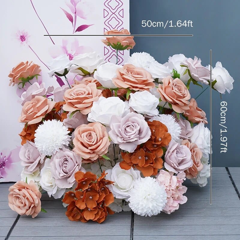 WeddingStory Shop 50x60cm flower B 5D Wedding Backdrop Floral Arrangement Beige