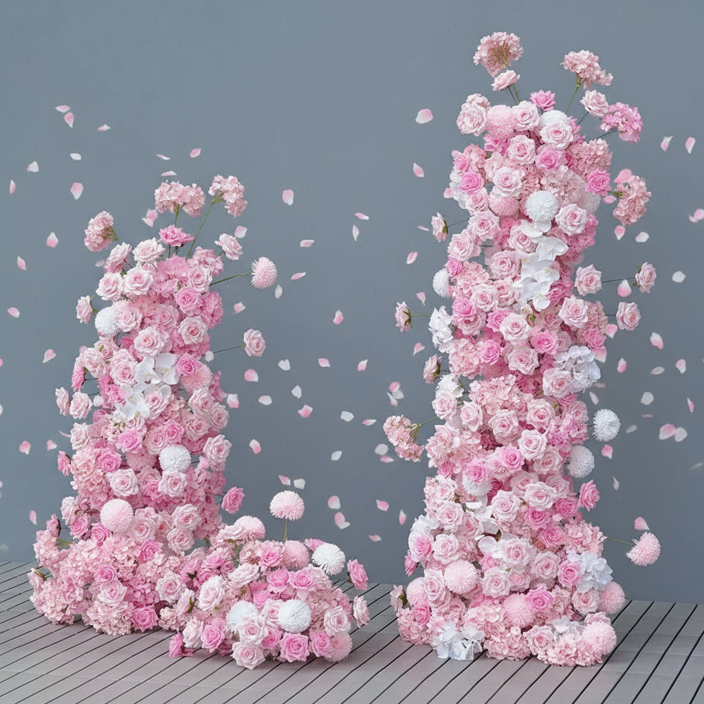 Marshmallow pink Silk Flowers Arrangements