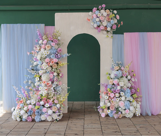 Marshmallow color Artificial Flower Runner for Wedding Backdrop