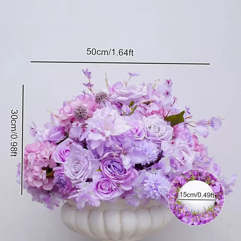 Purple Roses Cherry Blossom Series Wedding Backdrop Arch