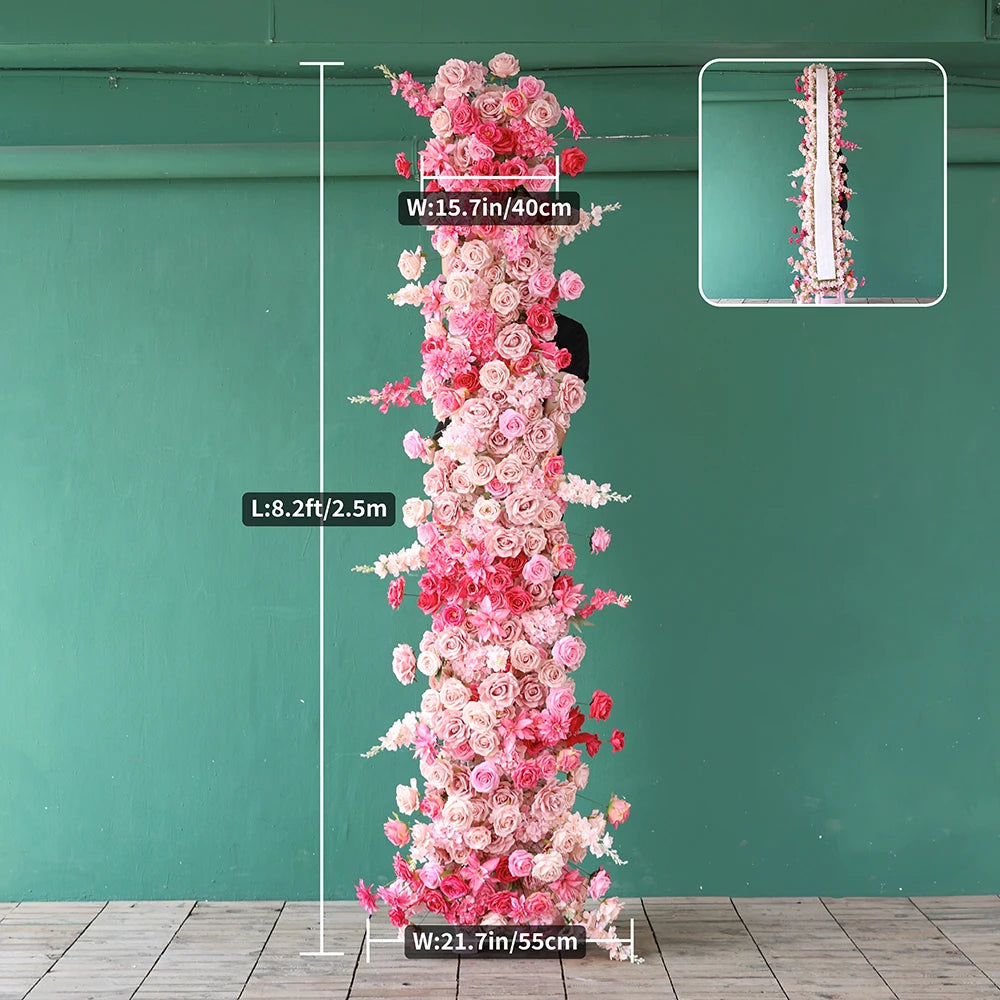 Pink flowers Artificial Decoration Luxury Rose Delphinium Flower Arrangement