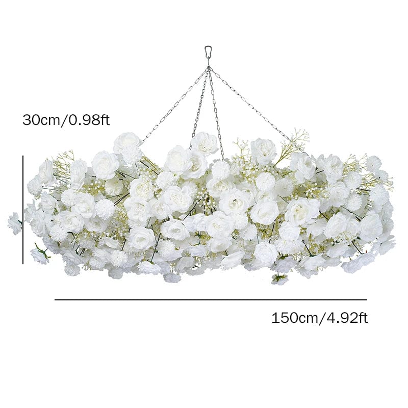 WeddingStory Shop Flowers with Arch Metal Arch Hanging Flower Centerpiece - Ceiling Flower Decor