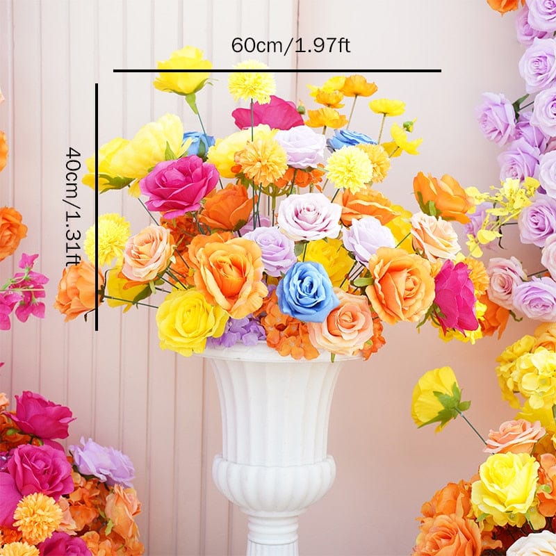 WeddingStory Shop 60x40cm floor flower Multicolor Artificial Flower Arch Decor