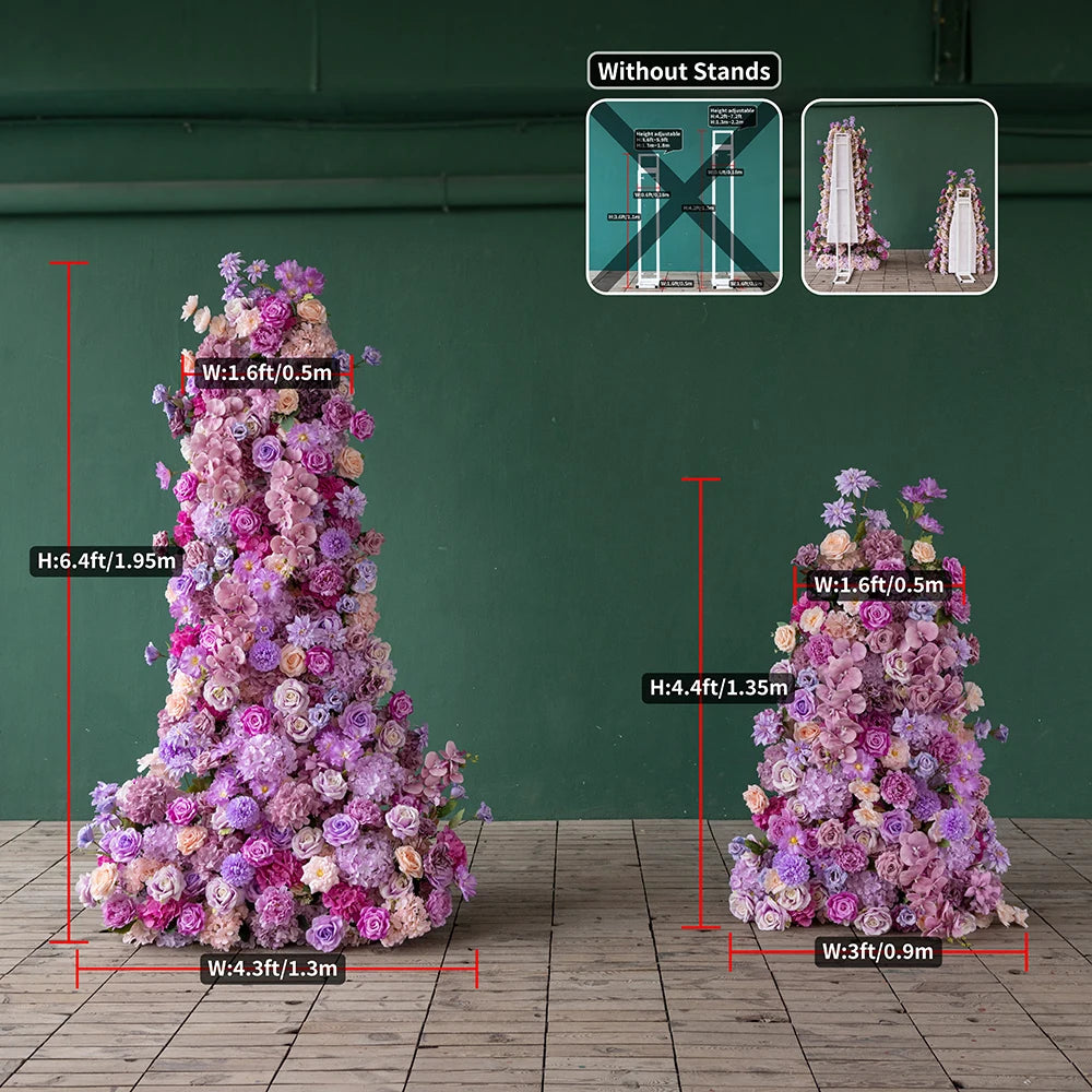 Wedding Floral Arrangements Customized Purple Series Rose Hydrangea Orchid