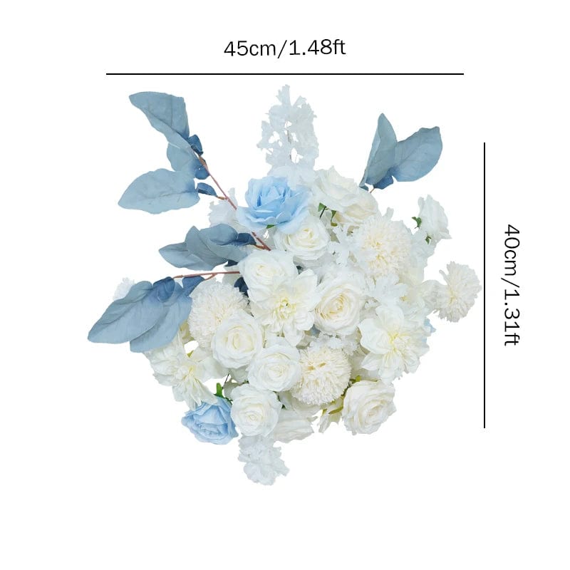 WeddingStory Shop Event Decor 45x40cm hang flower Luxury White Blue Wedding Backdrop Arch