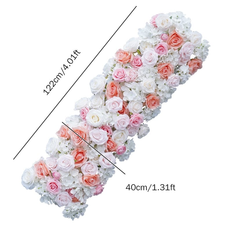 WeddingStory Shop 122x40cm flower row Peach Blush Pink Wedding Arch Decoration