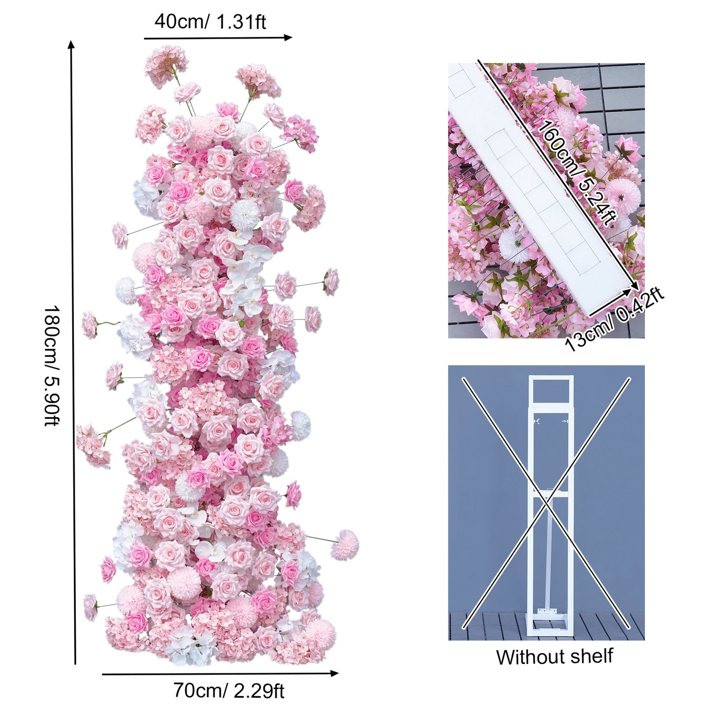 Marshmallow pink Silk Flowers Arrangements