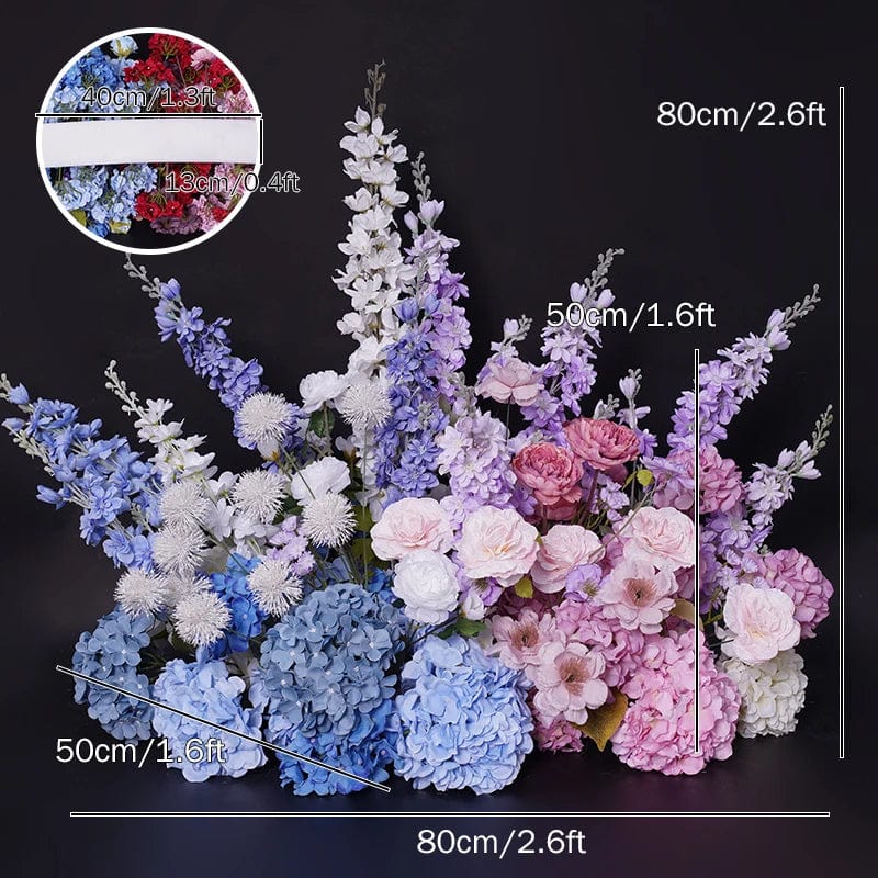 WeddingStory Shop Event Decor 80x50cm flower row Multicolored Wedding Flower Arrangement