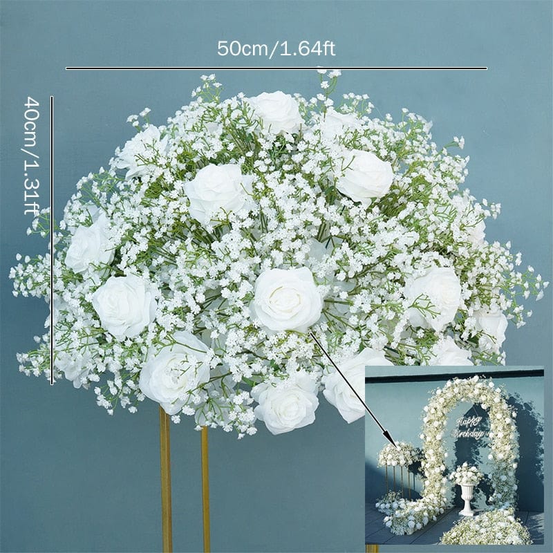 WeddingStory Shop 50x40cm table flower Luxury White Babysbreath artificial flowers for Arch Decoration