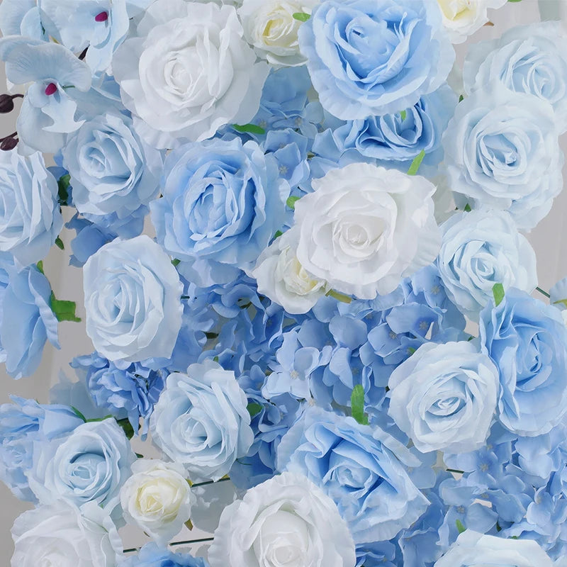 Baby Blue and White Rose Wedding Backdrop