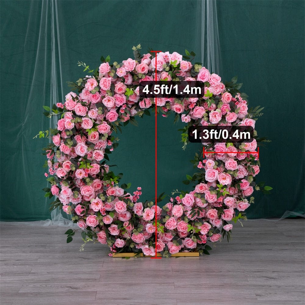 WeddingStory Shop 1.2m flower add arch Luxury Event Decoration Arch with Flowers or without