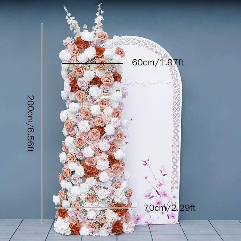 WeddingStory Shop 200x70cm flower B 5D Wedding Backdrop Floral Arrangement Beige