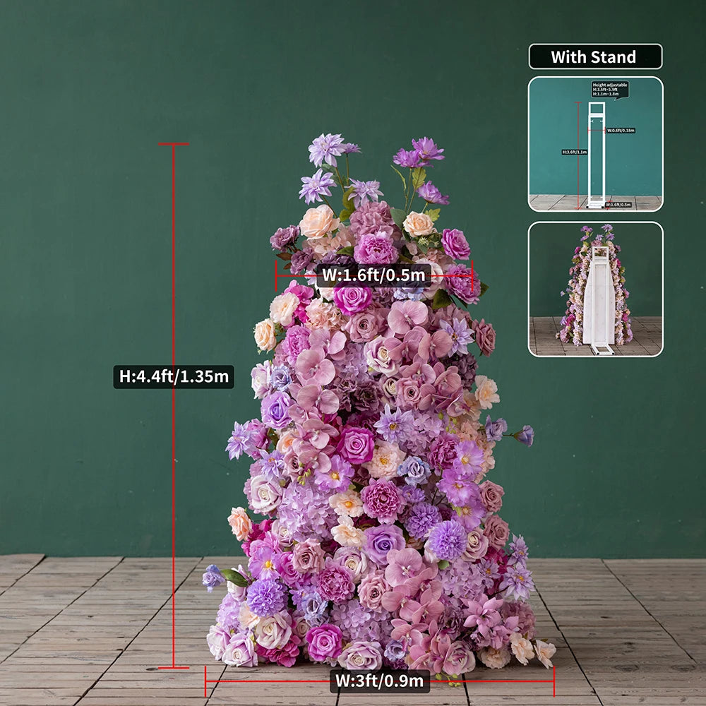 Wedding Floral Arrangements Customized Purple Series Rose Hydrangea Orchid