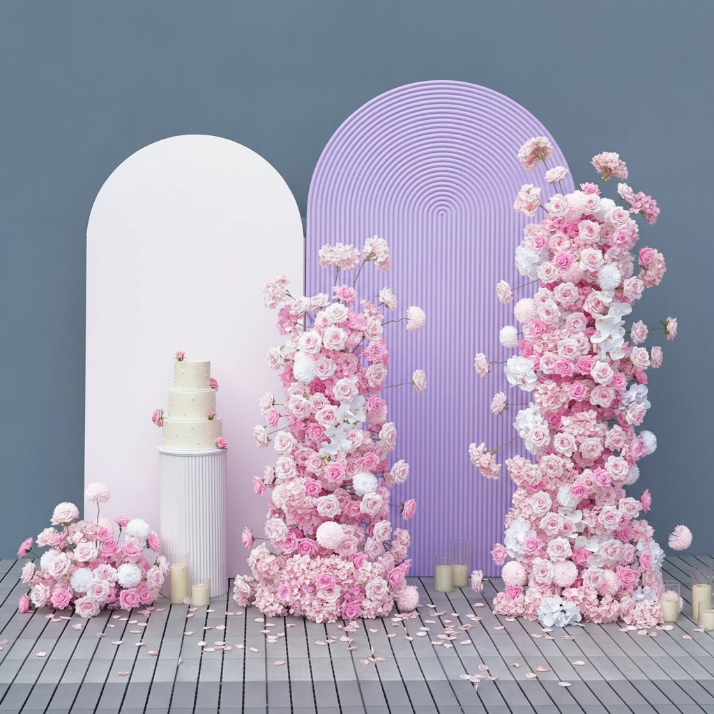 Marshmallow pink Silk Flowers Arrangements