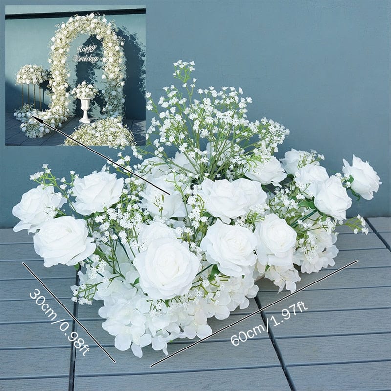 WeddingStory Shop 60x30cm flower row Luxury White Babysbreath artificial flowers for Arch Decoration