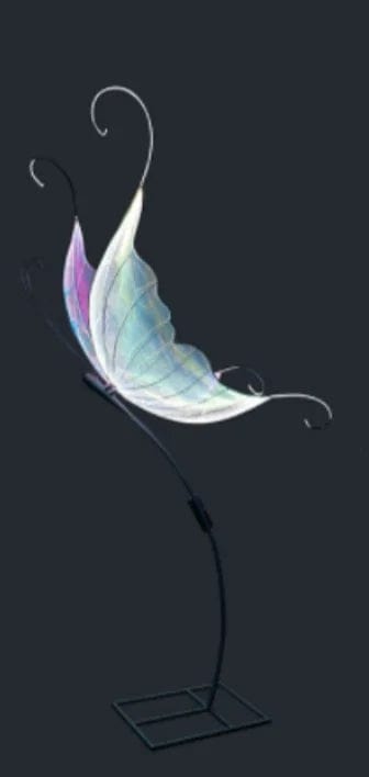 WeddingStory Shop Event Decor White Light Floor Lamp Romantic Butterfly LED Lamps