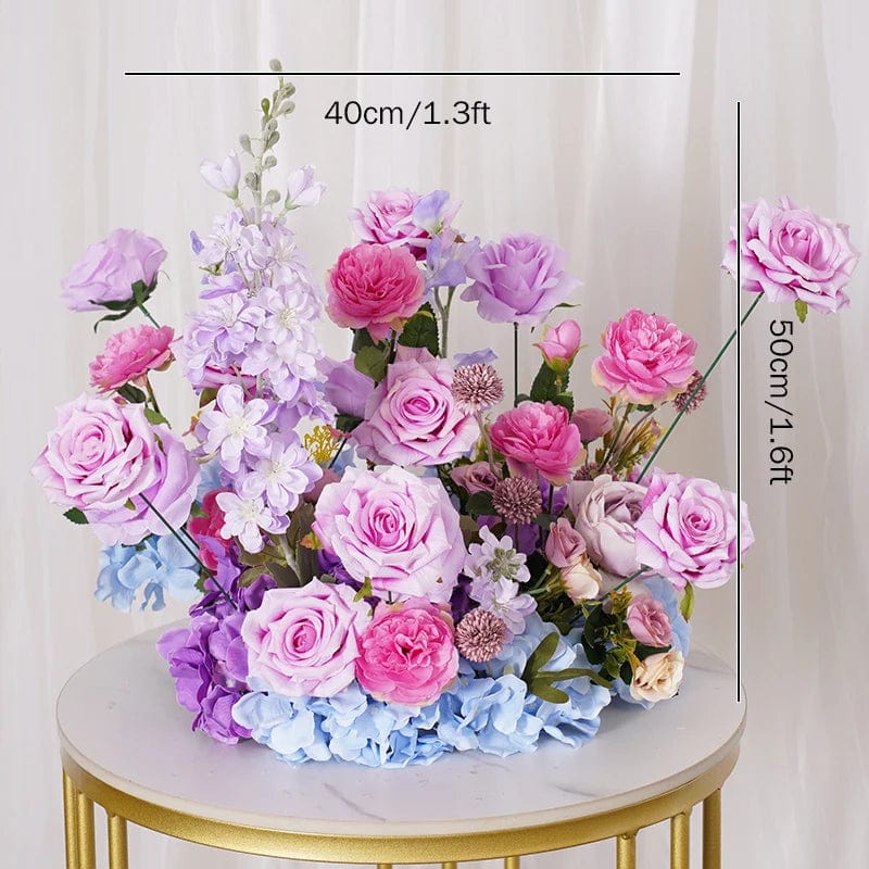 WeddingStory Shop 40x50cm table flower Silk Purple Wedding Flower Arrangement