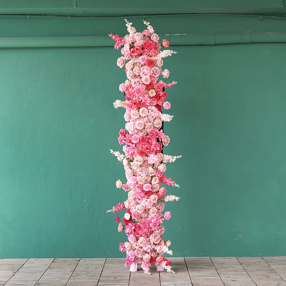 Pink flowers Artificial Decoration Luxury Rose Delphinium Flower Arrangement