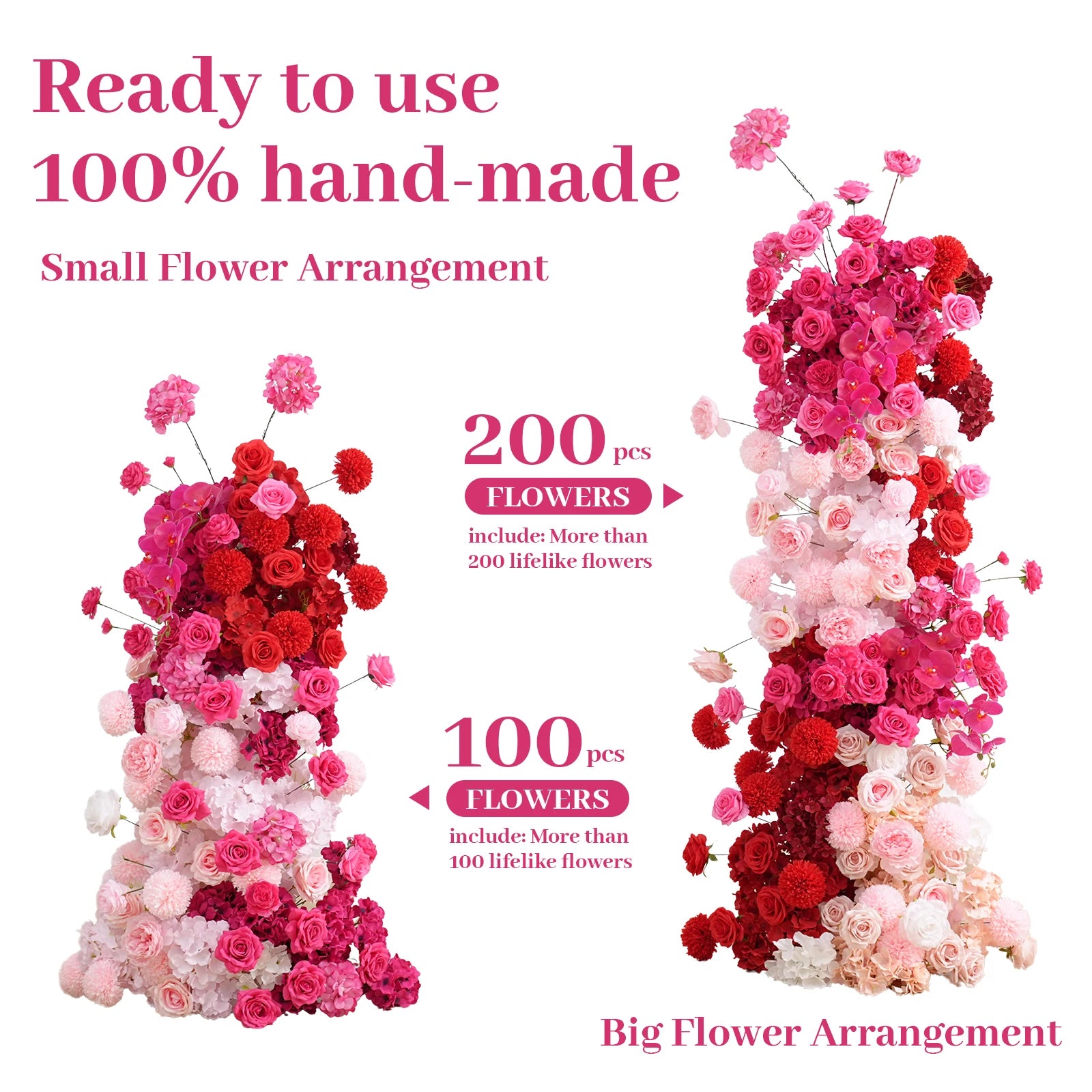 Hot Pink Rose Wedding Backdrop